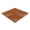 Klickfliese offene Rippenstruktur rund terracotta